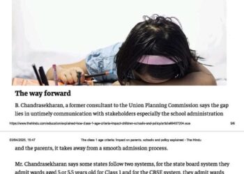 Impact of Class 1 Admission Age Criteria on Students and Schools