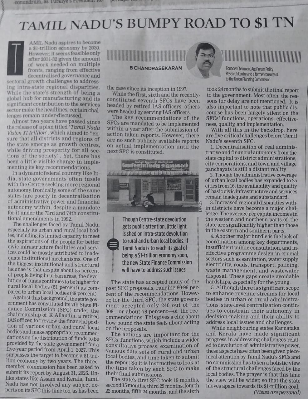 Tamil Nadu’s bumpy road to $1-trillion economy