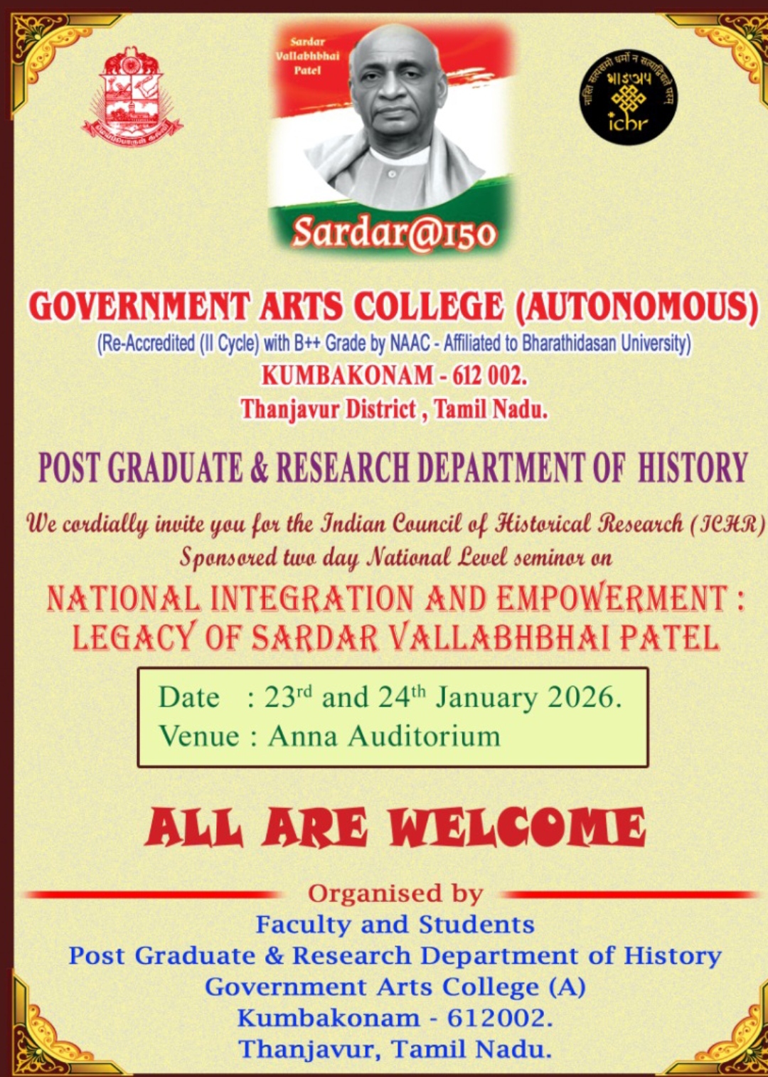 National Integration and Empowerment: Legacy of Sardar Vallabhbhai Patel